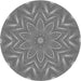 Square Patterned Ash Gray Rug, pat184gry