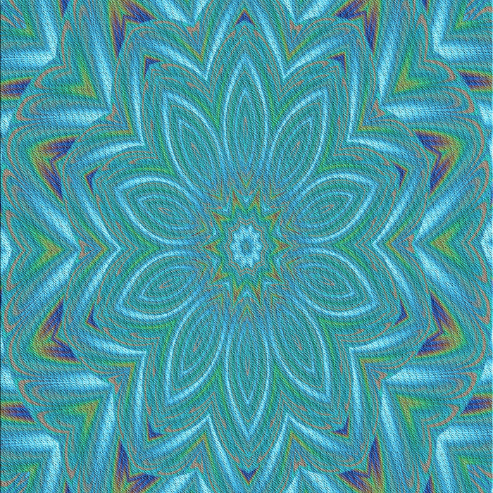 Machine Washable Transitional Deep-Sea Green Rug, wshpat184lblu