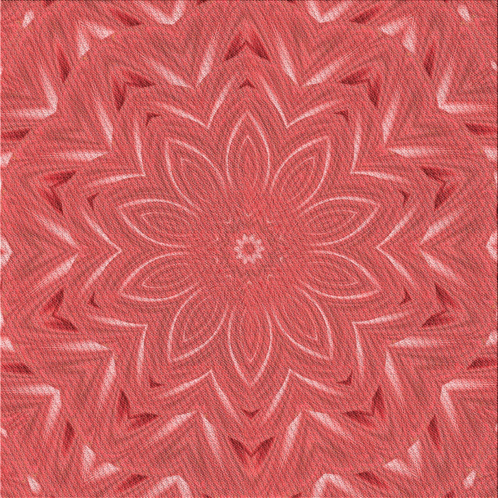 Round Patterned Red Rug, pat184rd