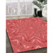 Machine Washable Transitional Red Rug in a Family Room, wshpat184rd