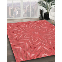 Patterned Red Rug, pat184rd