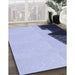 Patterned Deep Periwinkle Purple Rug in Family Room, pat1840blu