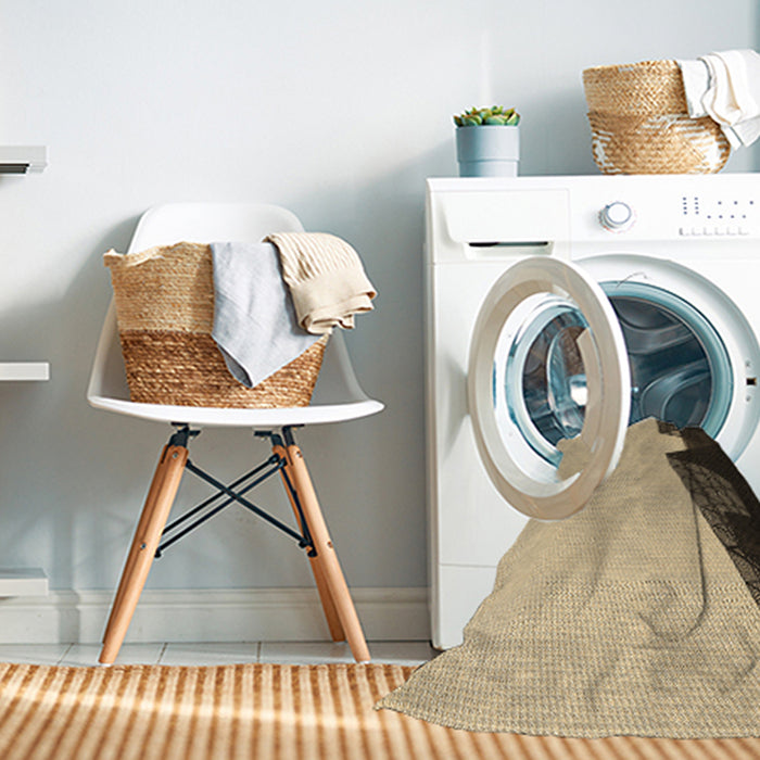 Machine Washable Transitional Red Brown Rug in a Washing Machine, wshpat1840brn