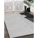 Machine Washable Transitional Carbon Gray Rug in a Family Room, wshpat1840gry