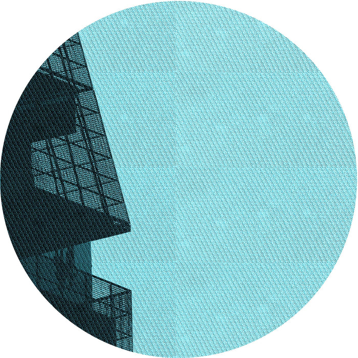 Square Machine Washable Transitional Dark Cyan Green Rug in a Living Room, wshpat1840lblu