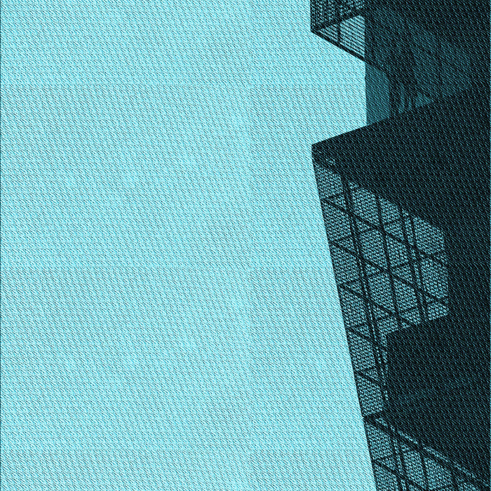 Machine Washable Transitional Dark Cyan Green Rug, wshpat1840lblu