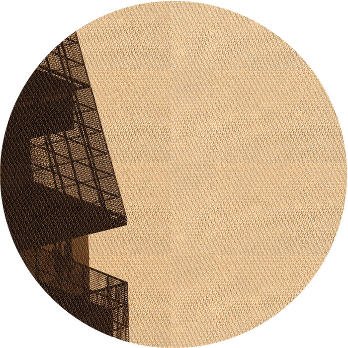 Square Patterned Saddle Brown Rug, pat1840org