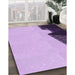 Machine Washable Transitional Blossom Pink Rug in a Family Room, wshpat1840pur