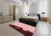 Patterned Baby Pink Rug in a Bedroom, pat1840rd