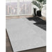 Machine Washable Transitional Platinum Gray Rug in a Family Room, wshpat1840