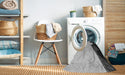 Machine Washable Transitional Platinum Gray Rug in a Washing Machine, wshpat1840