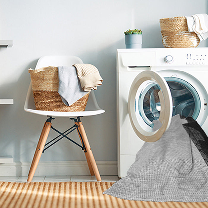 Machine Washable Transitional Platinum Gray Rug in a Washing Machine, wshpat1840