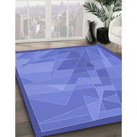 Patterned Sky Blue Rug, pat1841blu