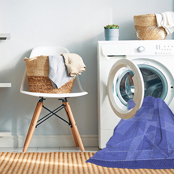 Machine Washable Transitional Sky Blue Rug in a Washing Machine, wshpat1841blu