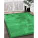 Machine Washable Transitional Neon Green Rug in a Family Room, wshpat1841grn