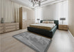 Patterned Ash Gray Rug in a Bedroom, pat1841gry