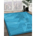 Machine Washable Transitional Blue Rug in a Family Room, wshpat1841lblu