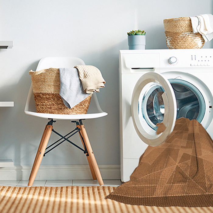 Machine Washable Transitional Orange Rug in a Washing Machine, wshpat1841org