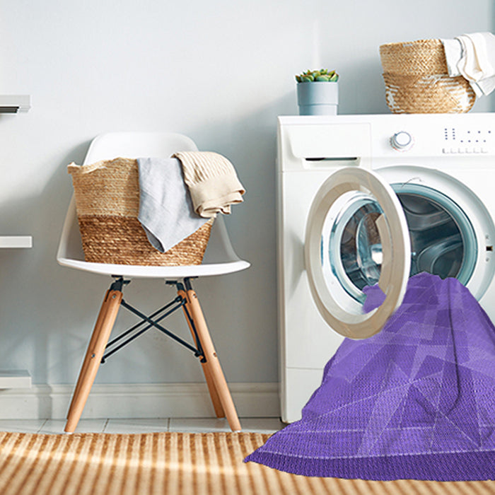Machine Washable Transitional Purple Mimosa Purple Rug in a Washing Machine, wshpat1841pur