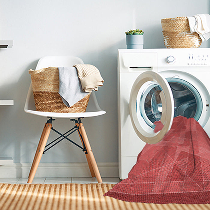 Machine Washable Transitional Red Rug in a Washing Machine, wshpat1841rd