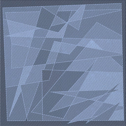 Square Patterned Denim Blue Novelty Rug, pat1841