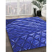 Machine Washable Transitional Blue Rug in a Family Room, wshpat1842blu