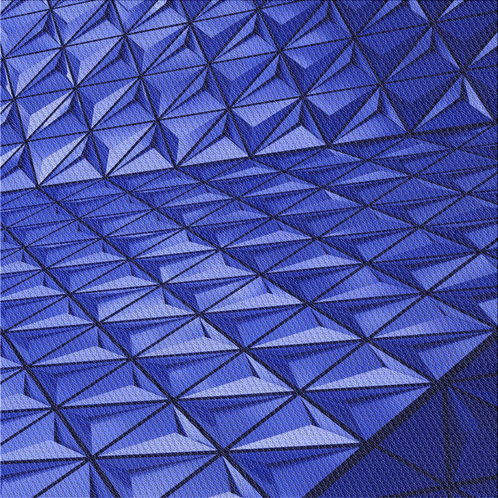 Round Machine Washable Transitional Blue Rug, wshpat1842blu