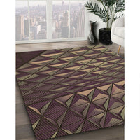 Patterned Burgundy Brown Rug, pat1842brn