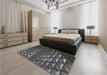 Patterned Gray Rug in a Bedroom, pat1842gry