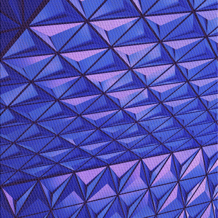 Patterned Cobalt Blue Rug, pat1842pur