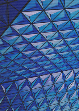 Patterned Blue Novelty Rug, pat1842