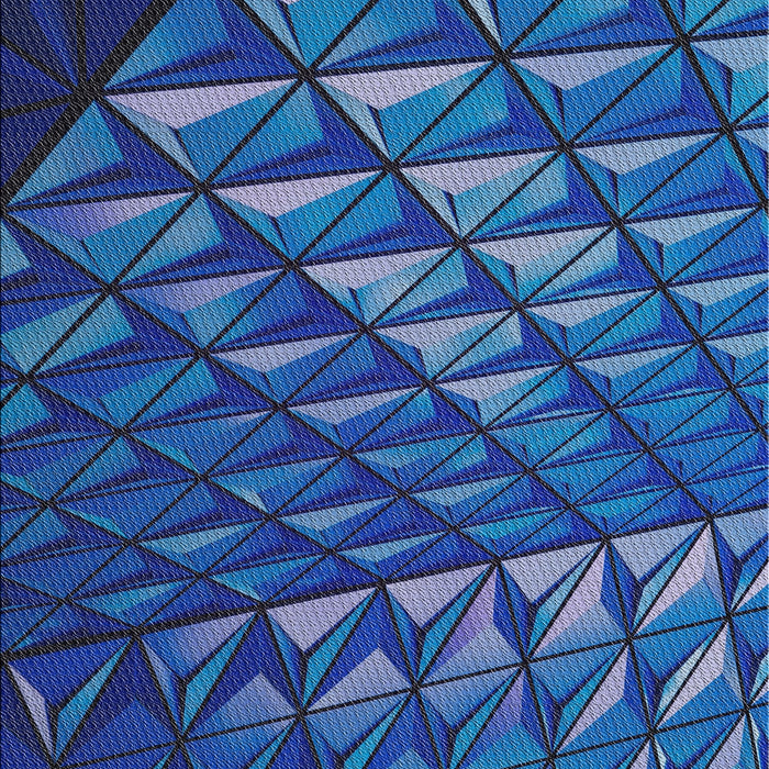 Patterned Blue Novelty Rug, pat1842