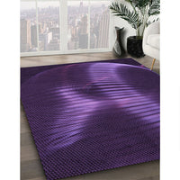 Patterned Purple Violet Purple Rug, pat1843pur