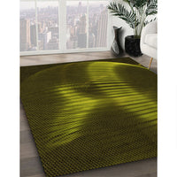 Patterned Olive Green Rug, pat1843yw