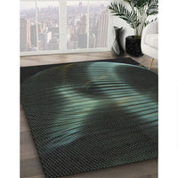 Patterned Black Novelty Rug, pat1843