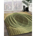 Machine Washable Transitional Brass Green Rug in a Family Room, wshpat1844brn