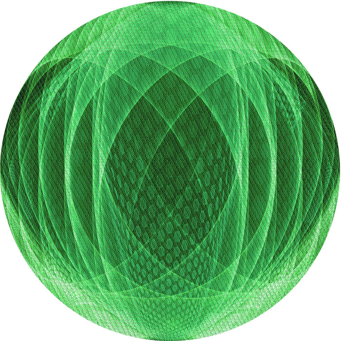 Square Machine Washable Transitional Green Rug in a Living Room, wshpat1844grn