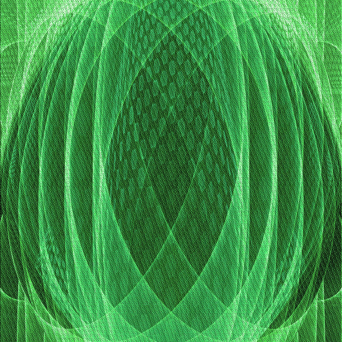 Machine Washable Transitional Green Rug, wshpat1844grn