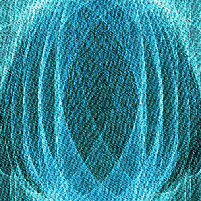 Patterned Dark Cyan Green Rug, pat1844lblu