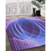 Machine Washable Transitional Amethyst Purple Rug in a Family Room, wshpat1844pur