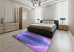 Patterned Amethyst Purple Rug in a Bedroom, pat1844pur