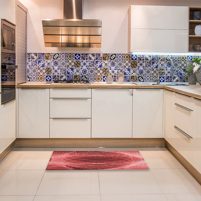 Patterned Red Rug in a Kitchen, pat1844rd