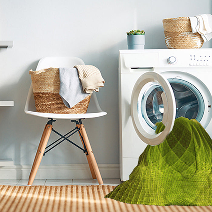 Machine Washable Transitional Pistachio Green Rug in a Washing Machine, wshpat1844yw