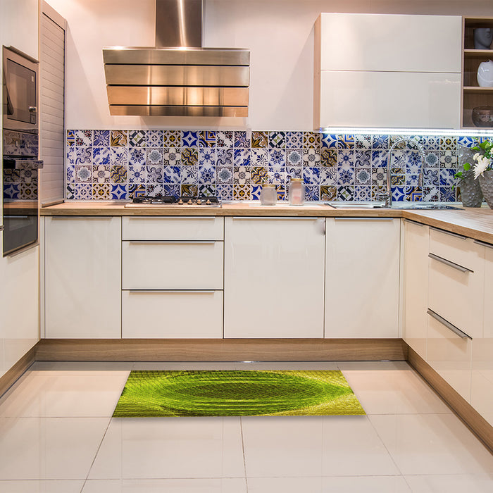 Patterned Pistachio Green Rug in a Kitchen, pat1844yw