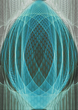 Patterned Deep-Sea Green Novelty Rug, pat1844