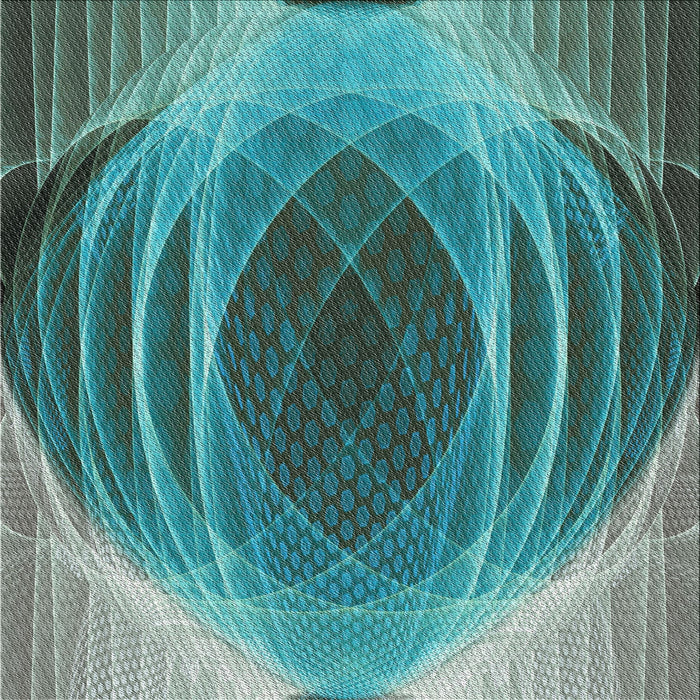 Square Patterned Deep-Sea Green Novelty Rug, pat1844