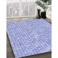 Patterned Blue Rug, pat1845blu