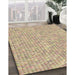 Machine Washable Transitional Khaki Gold Rug in a Family Room, wshpat1845brn