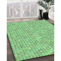 Patterned Green Rug, pat1845grn