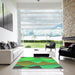 Machine Washable Transitional Olive Green Rug in a Kitchen, wshpat1846grn